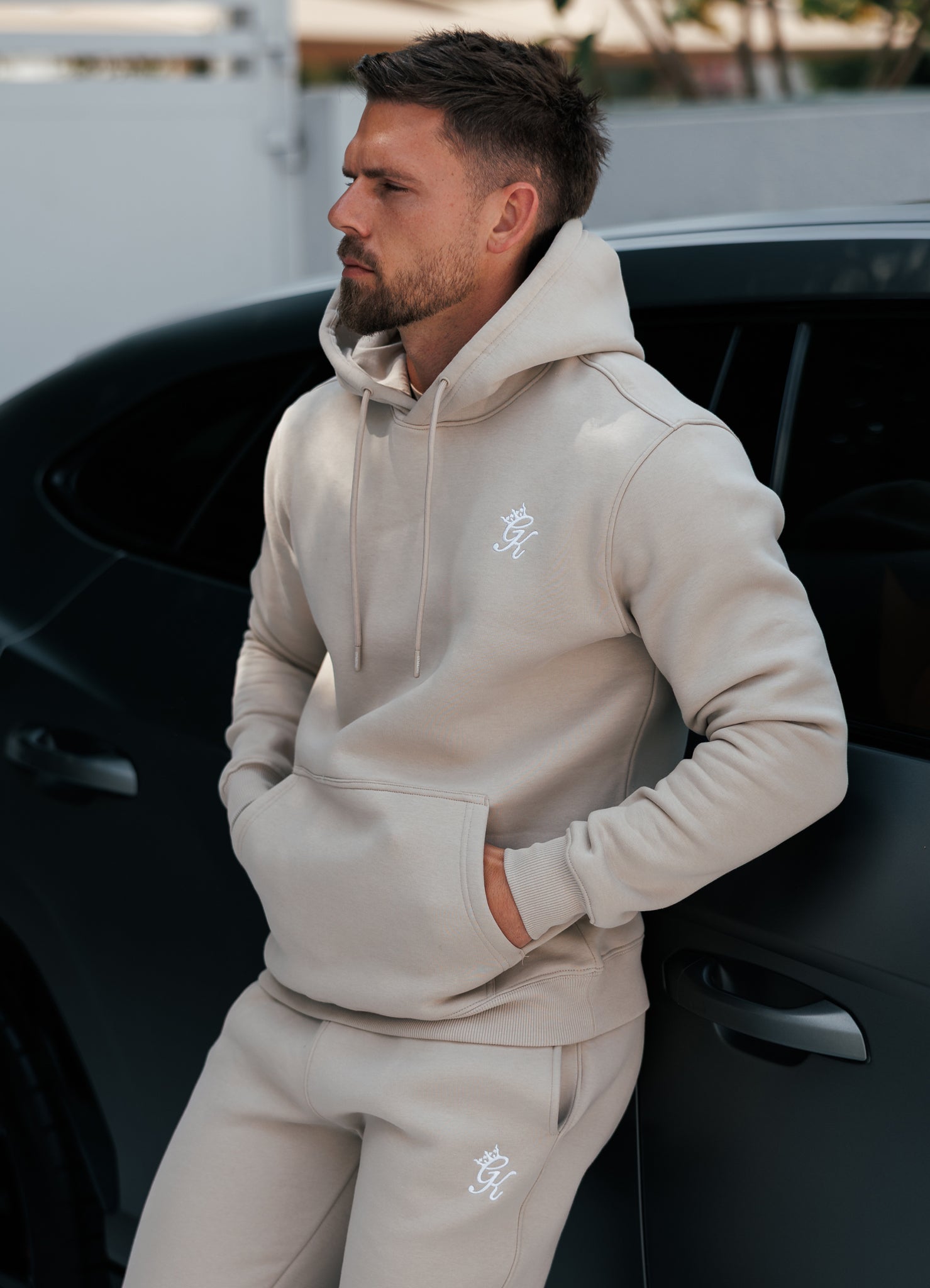 Gym King Fundamental Hoodie - Fossil Stone