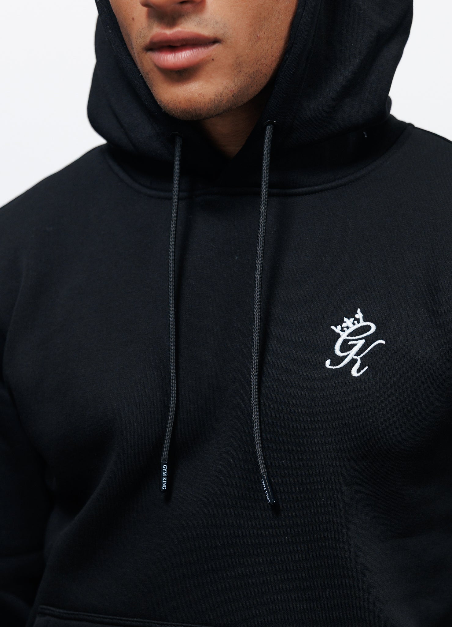 Gym King Fundamental Fleece Hood - Black