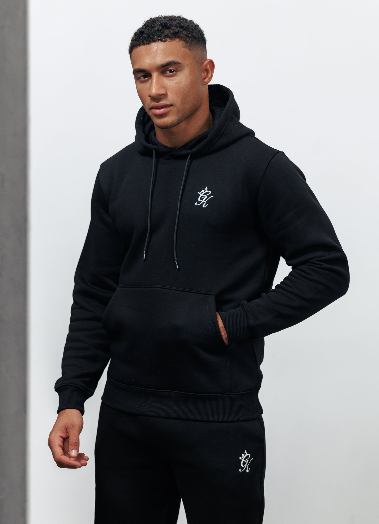 Gym King Fundamental Hood Tracksuit - Black