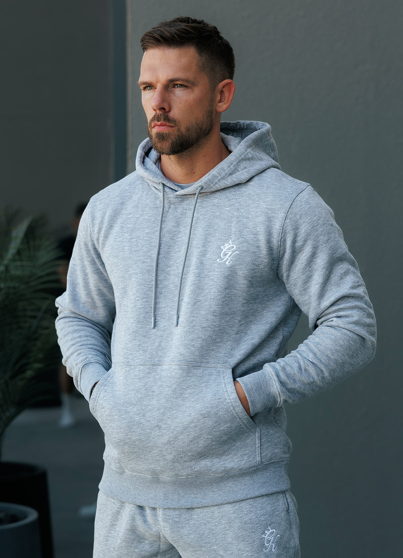 Gym King Fundamental Fleece Hood - Grey Marl