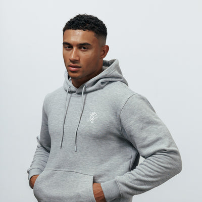 Gym King Fundamental Fleece Hoodie - Grey Marl
