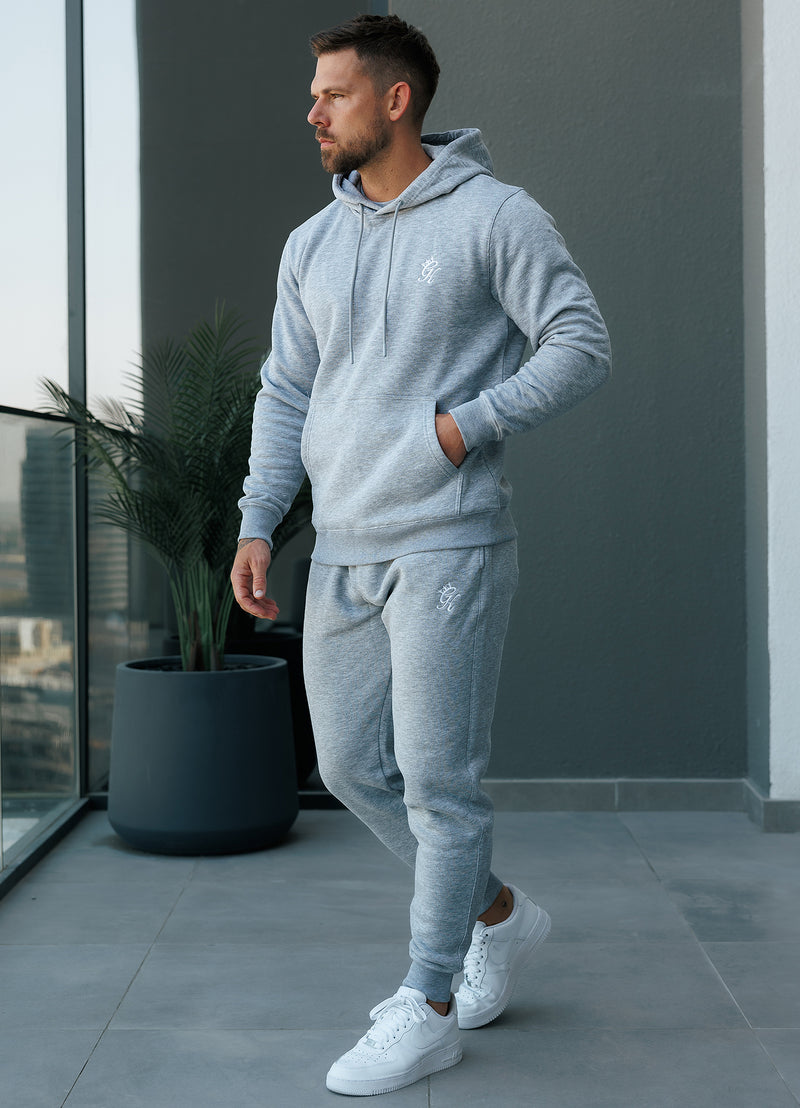 Gym King Fundamental Fleece Hood - Grey Marl