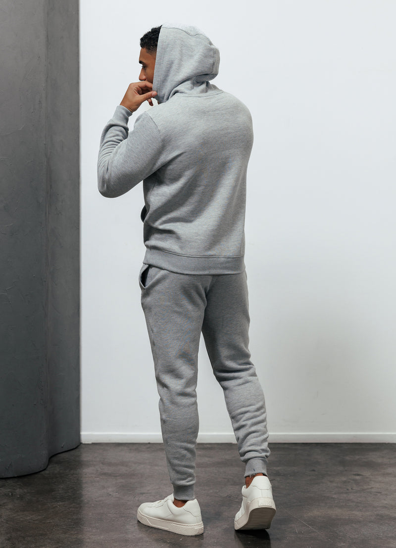 Gym King Fundamental Fleece Hood - Grey Marl