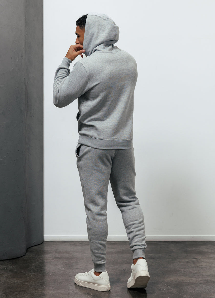 Gym King Fundamental Fleece Hood - Grey Marl