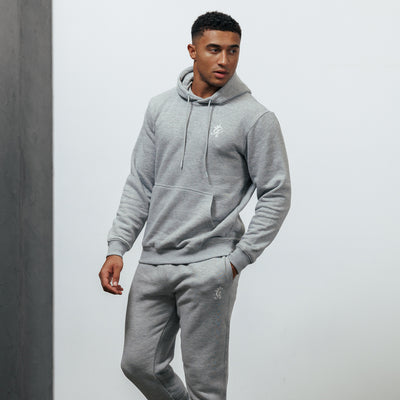 Men's grey everyday fleece joggers and hoodie tracksuit