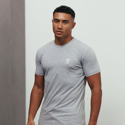Gym King Fundamental Jersey Tee - Grey Marl