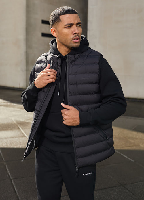 mens black gilet