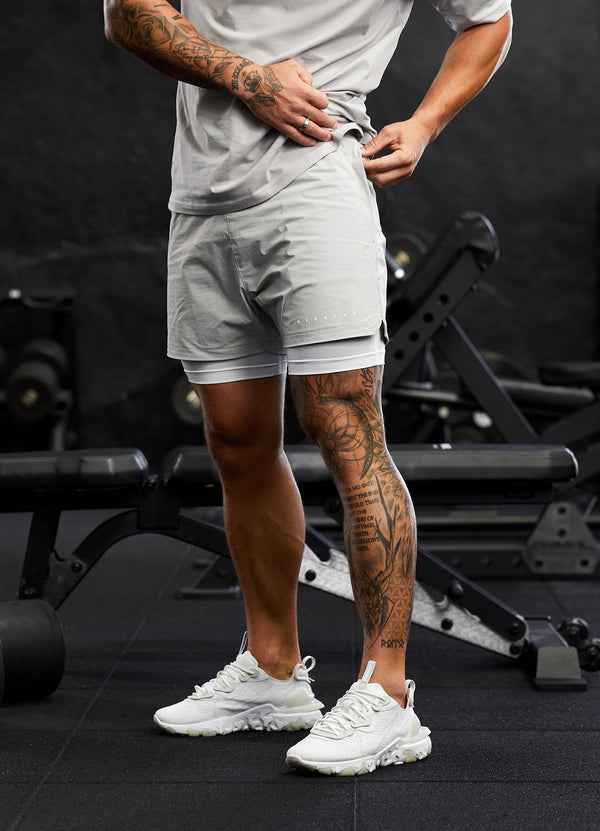 Gym King Rebellion 5" Short - Light Grey