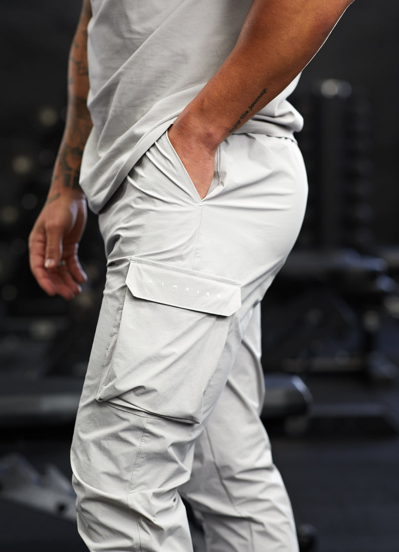 Gym King Rebellion Cargo Jogger - Light Grey