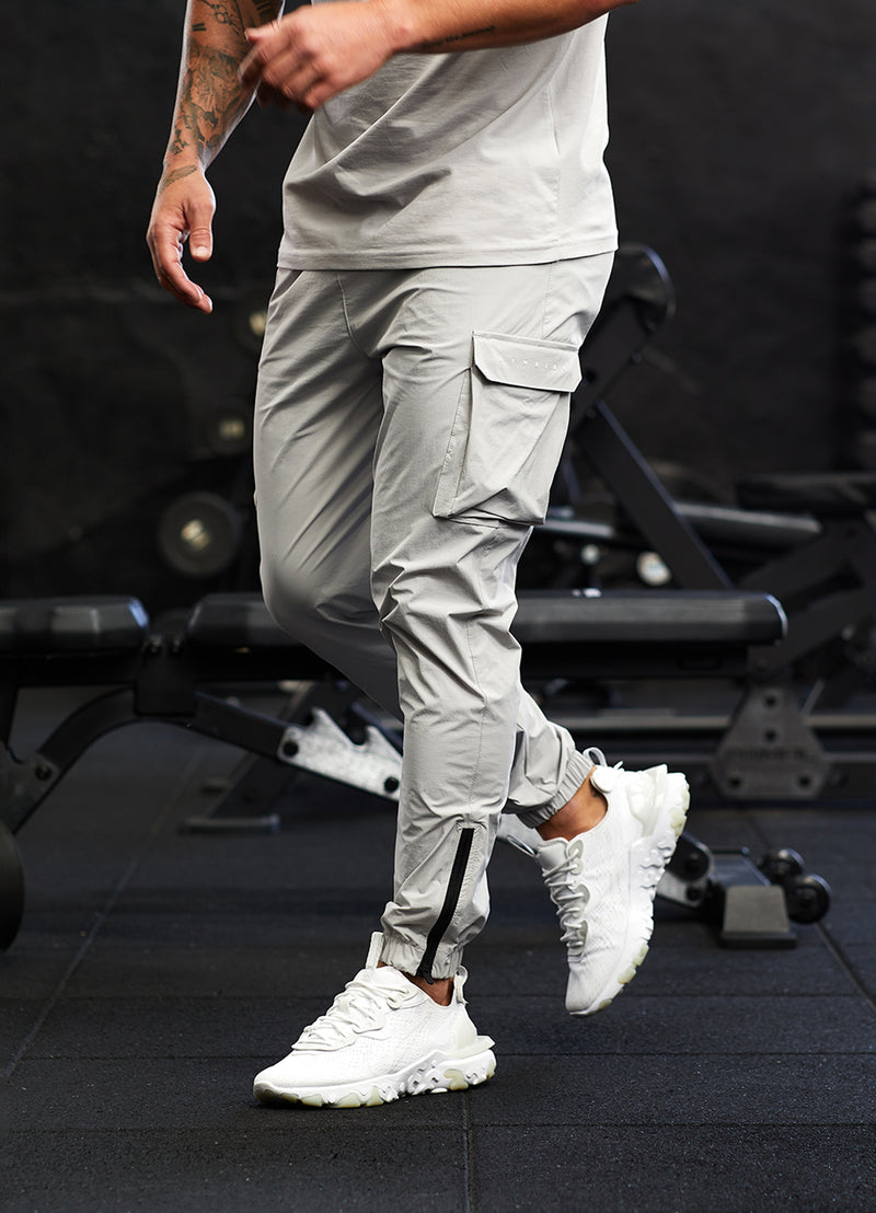 Gym King Rebellion Cargo Jogger - Light Grey