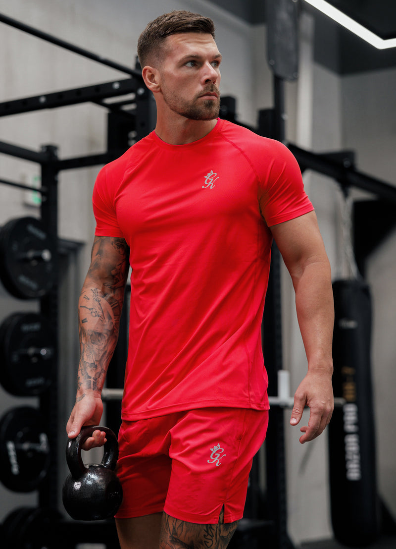 Gym King Energy Tee - Hot Red