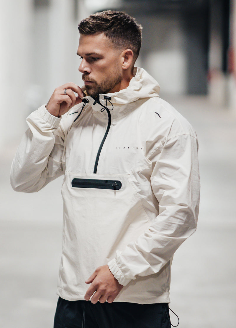 Gym King Rebellion Overhead Jacket - Antique White