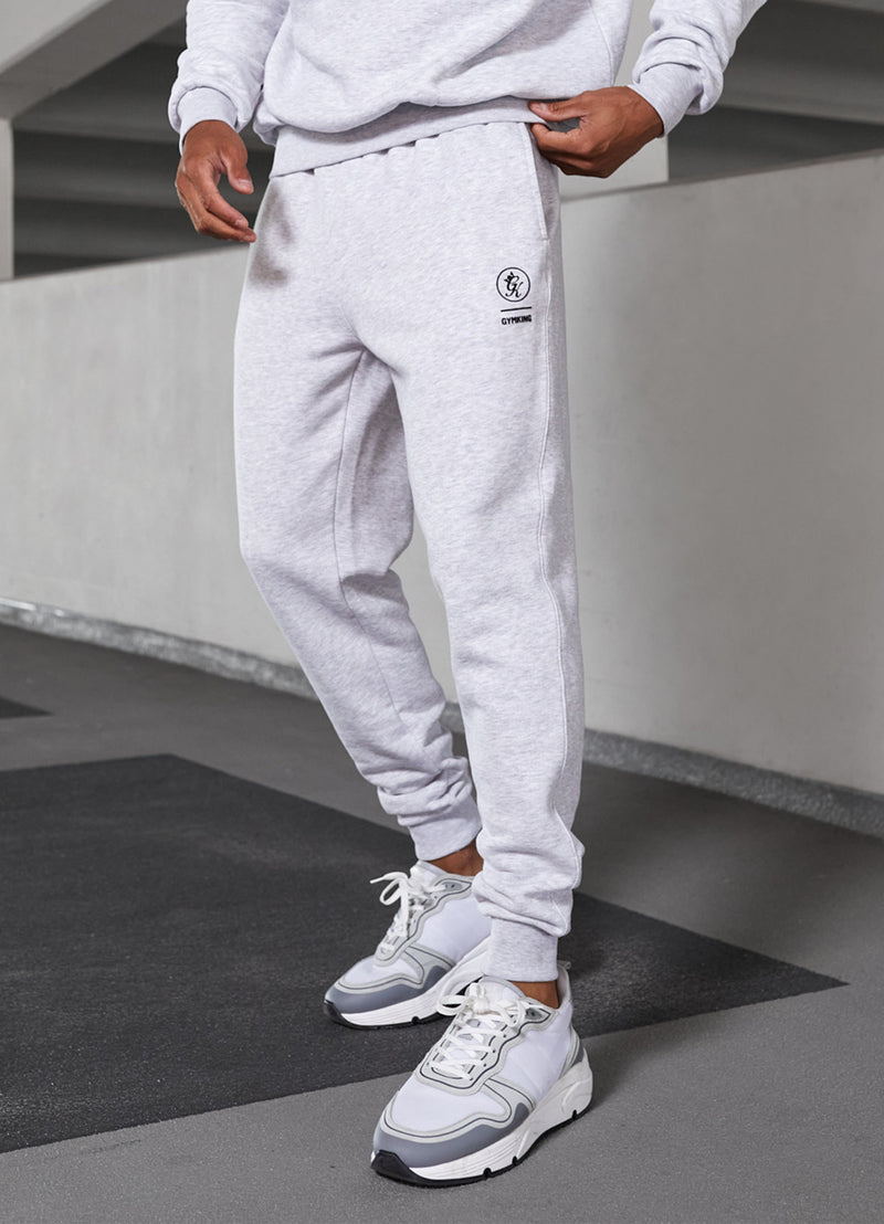 Gym King Aventus Fleece Jogger - Snow Marl