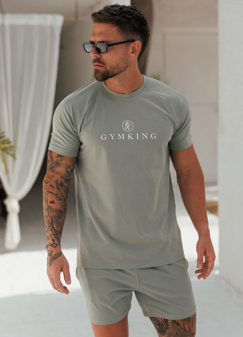 Gym King Pro Logo Tee - Soft Khaki