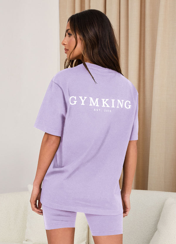 Gym King Established Boyfriend Tee - Lilac