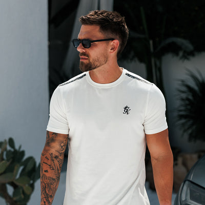 Gym King Taped Jersey Tee - White
