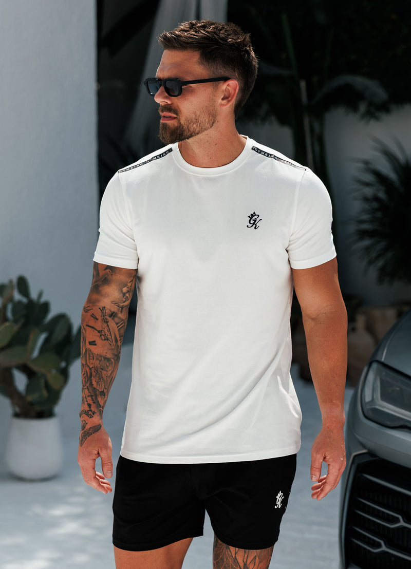 Gym King Taped Jersey Tee - White
