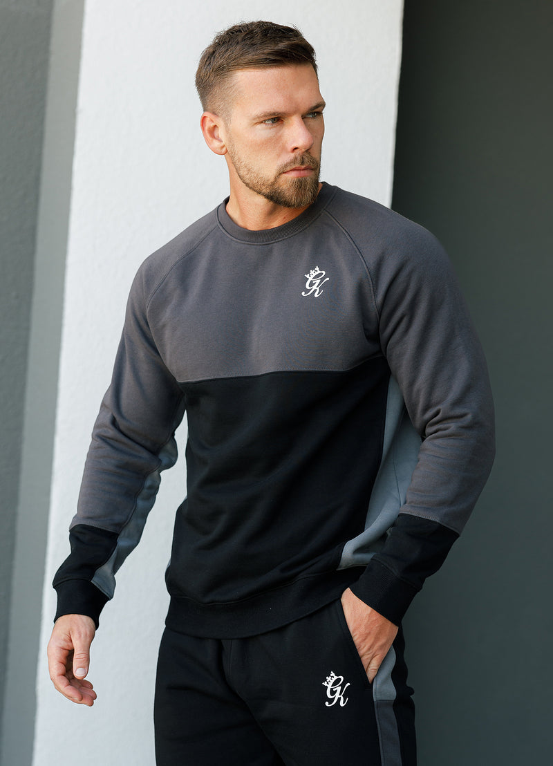 Gym King Minefield Fleece Crew - Black