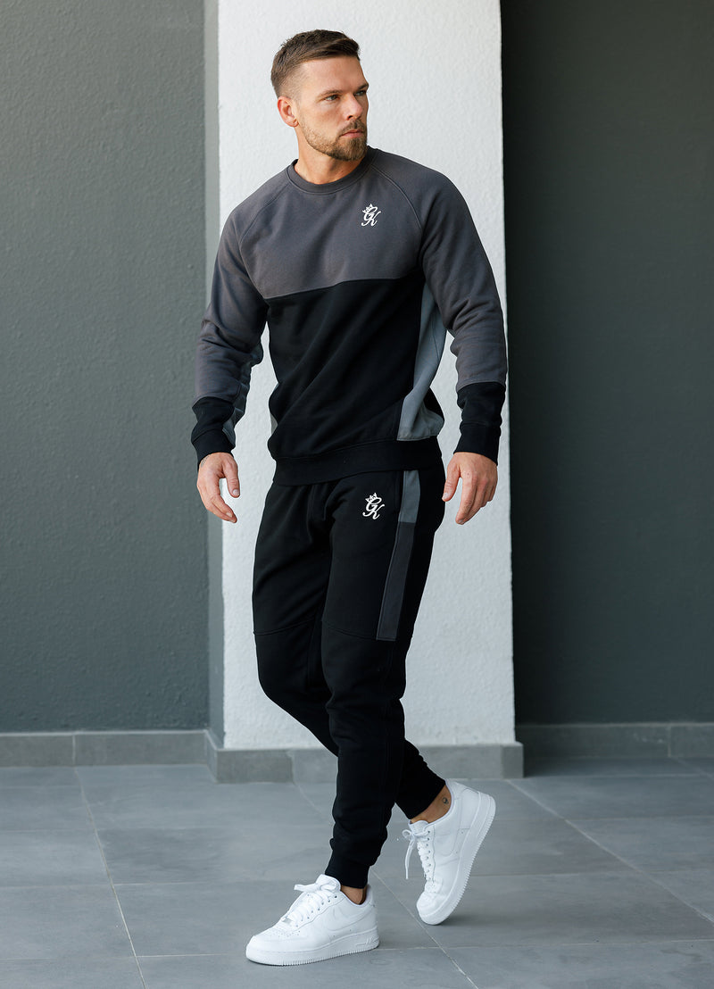 Gym King Minefield Fleece Crew - Black