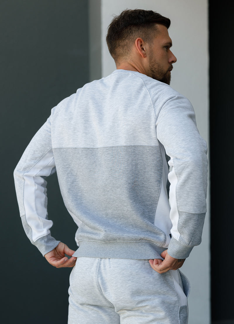 Gym King Minefield Fleece Crew - Snow Marl