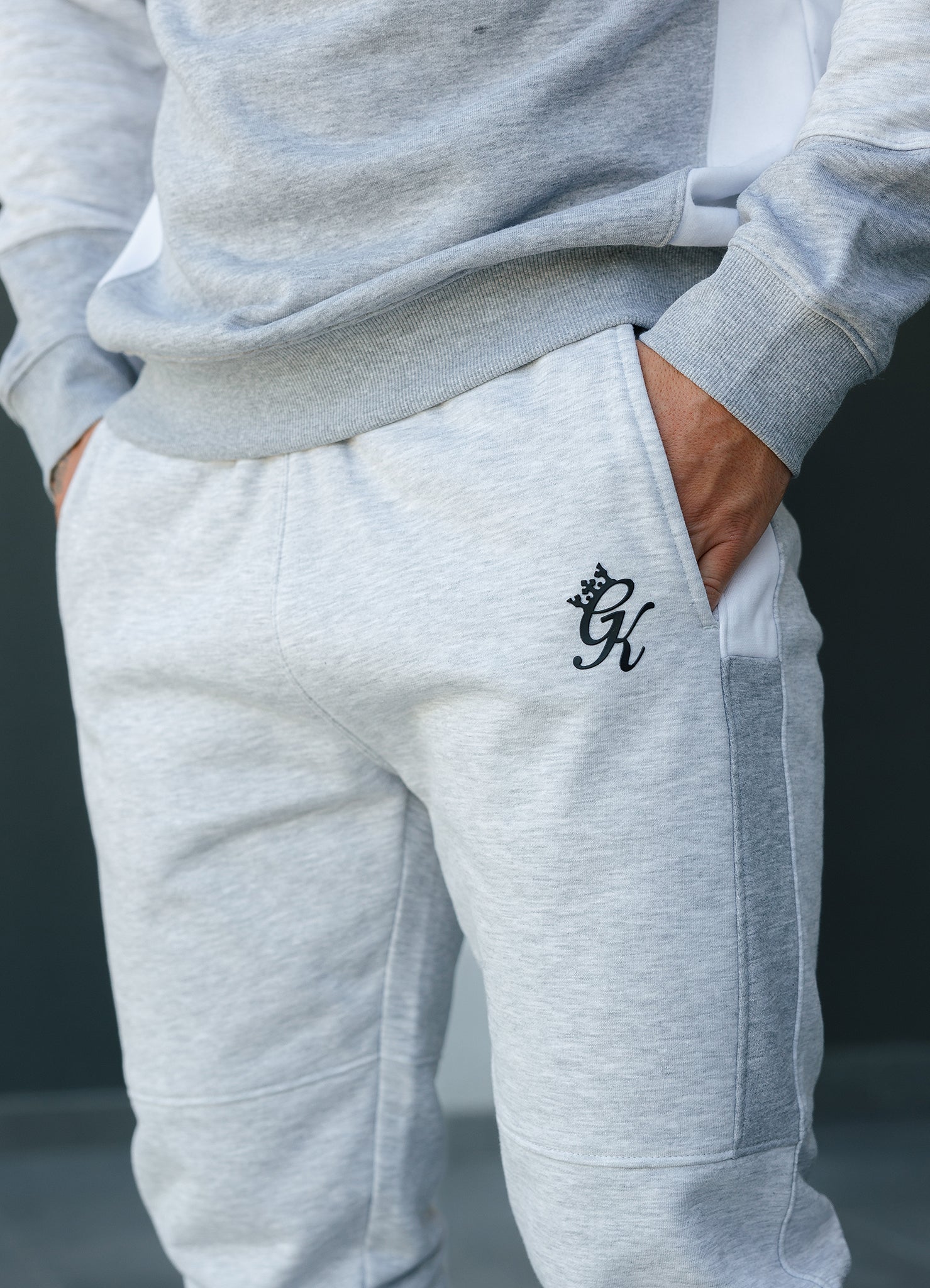 Gym King Minefield Fleece Jogger Grey Marl GYM KING