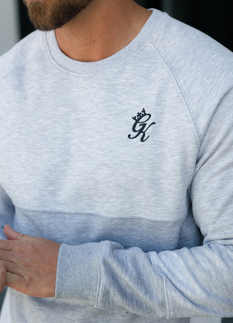 Gym King Minefield Fleece Crew - Snow Marl