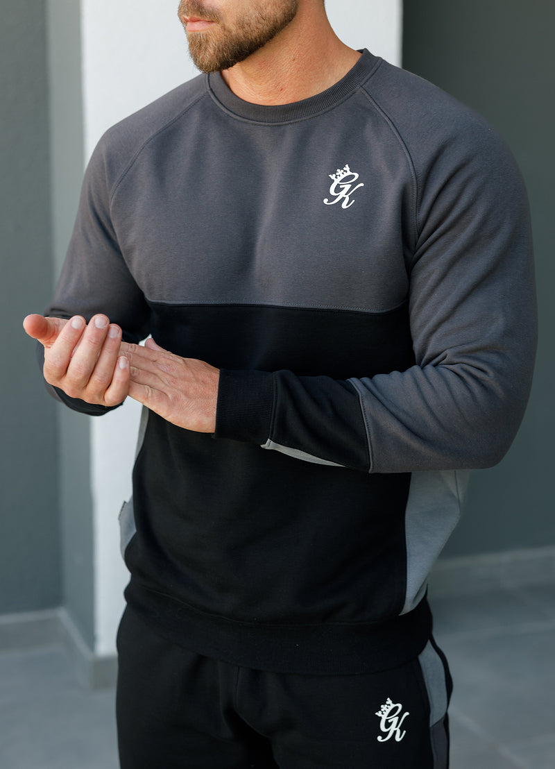 Gym King Minefield Fleece Crew - Black