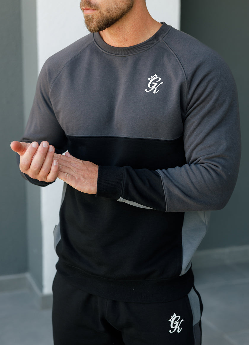 Gym King Minefield Fleece Crew - Black
