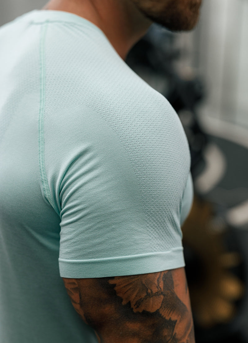 Gym King Seamless Tee - Mineral Green