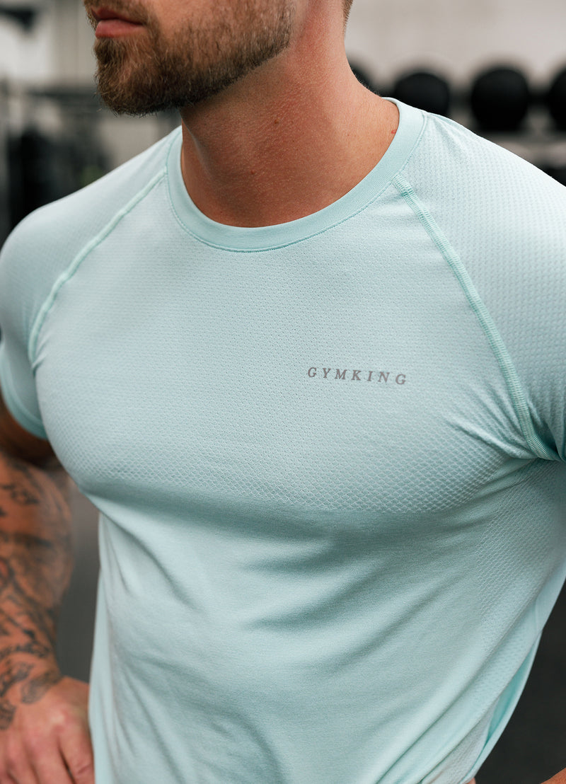 Gym King Seamless Tee - Mineral Green