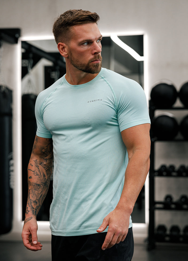 Gym King Seamless Tee - Mineral Green