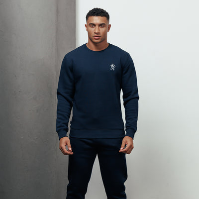 Gym King Fundamental Crew Tracksuit - Navy