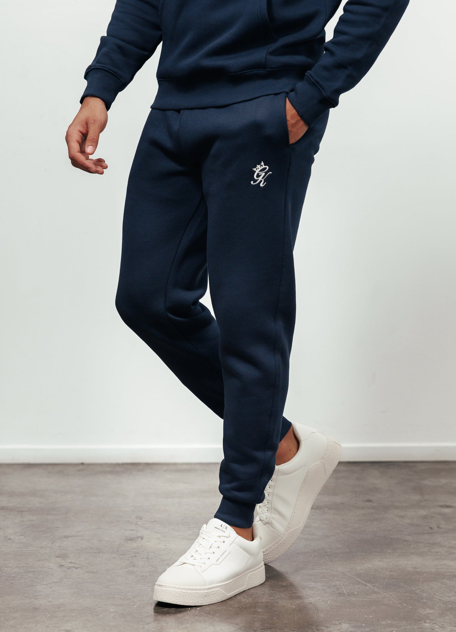 Gym King Fundamental Hood Tracksuit - Navy