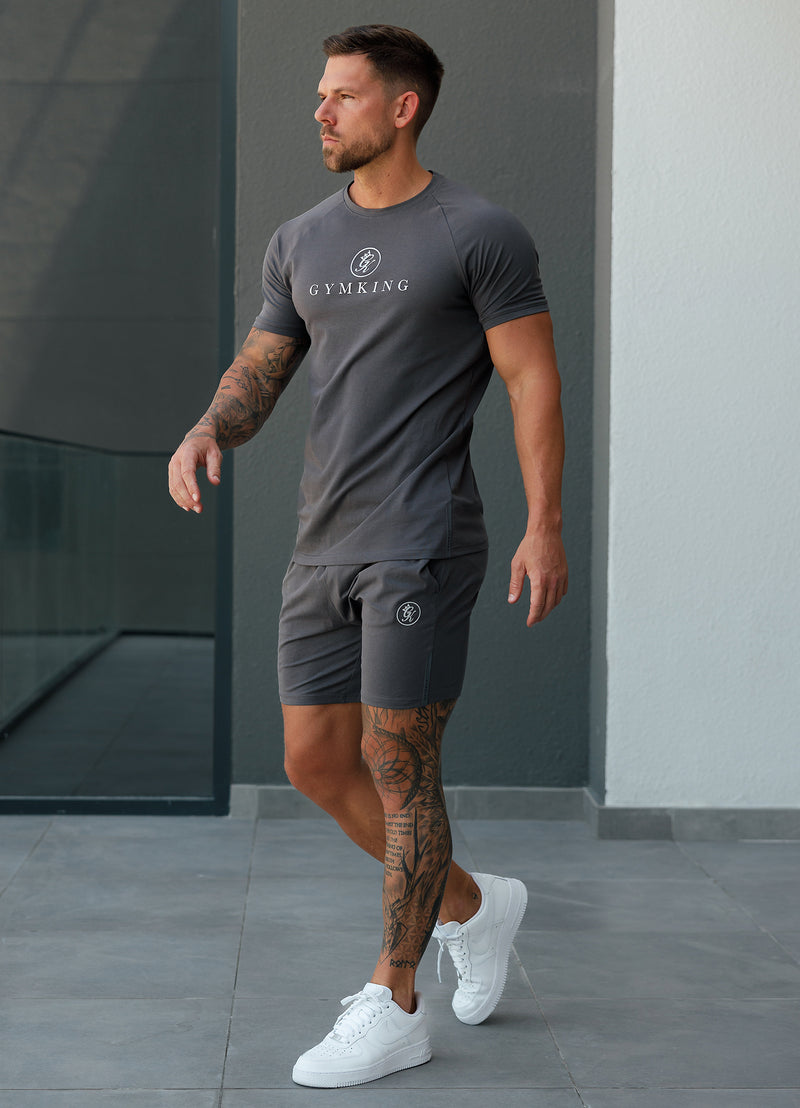 Gym King Pro Logo Jersey Tee - Graphite