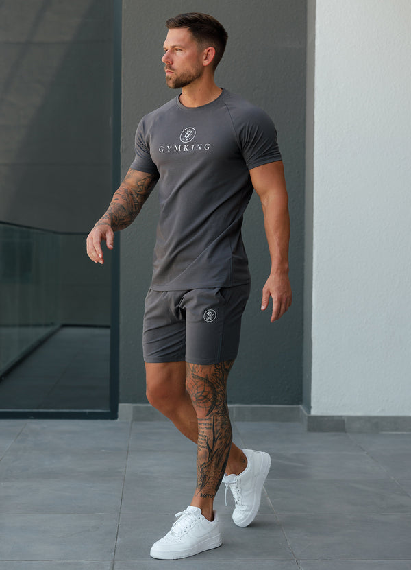 Gym King Pro Logo Jersey Short - Graphite