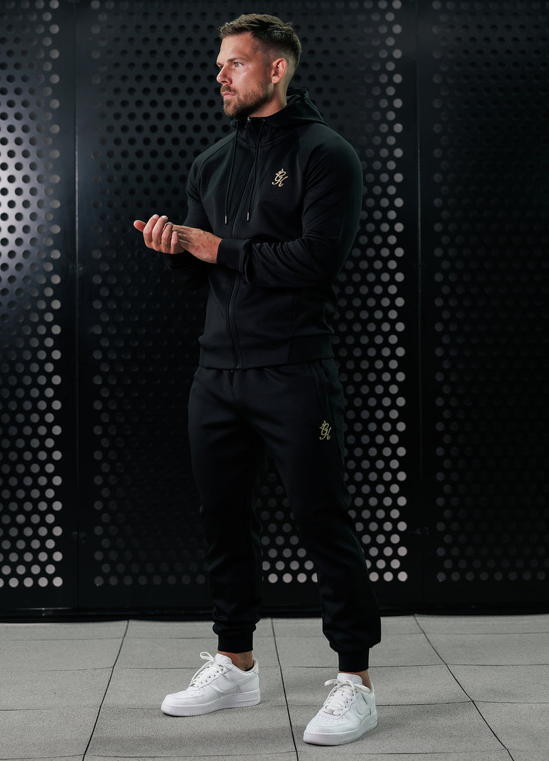 Gym King Poly Tracksuit Bottom - Black/Gold