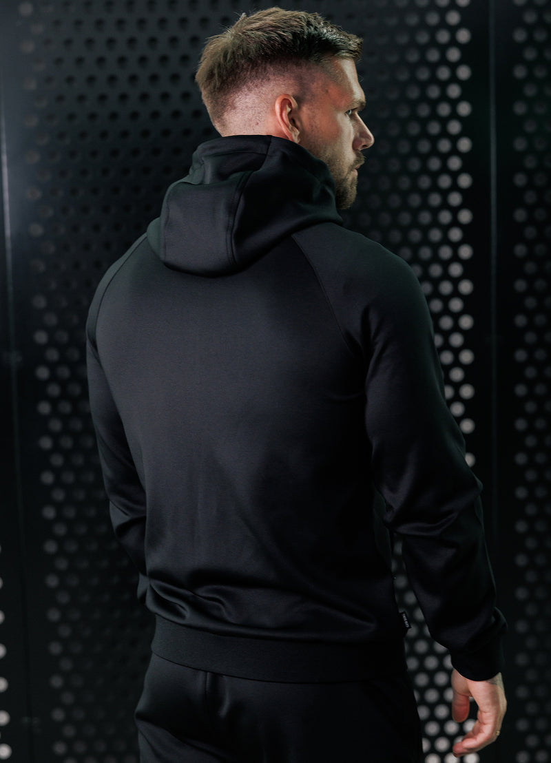 Gym King Full Zip Poly Tracksuit Top - Black/Gold