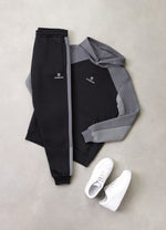 Gym King Power Fleece Hood Tracksuit - Black/Graphite/Gunmetal Grey