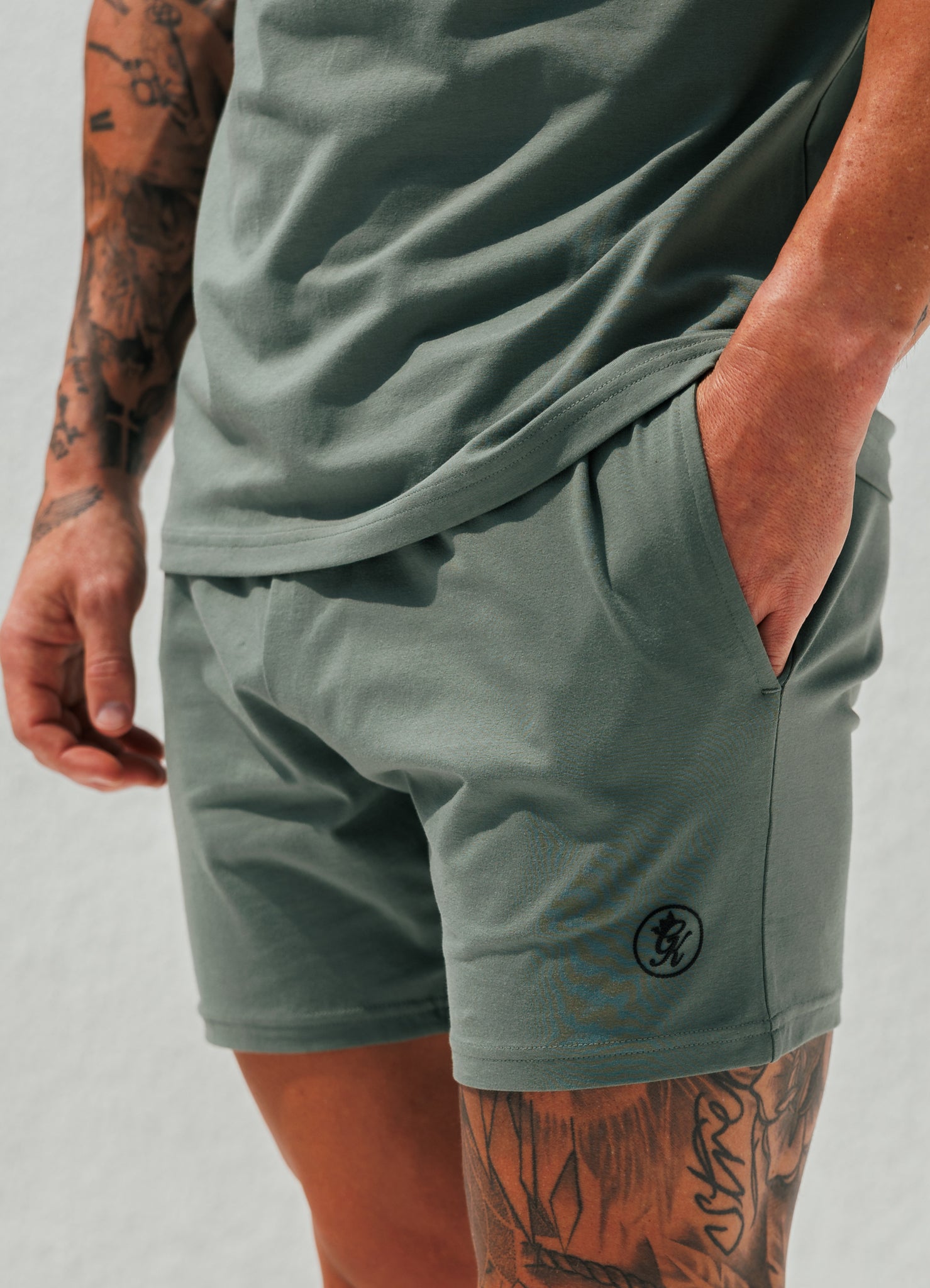 Gym King Pro Logo V2 Jersey 6" Short - Fern