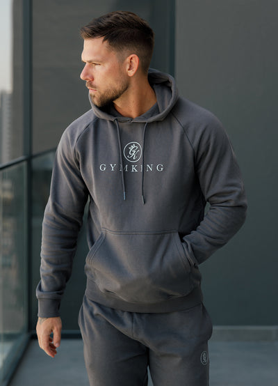 Gym King Pro Logo Fleece Hood - Graphite