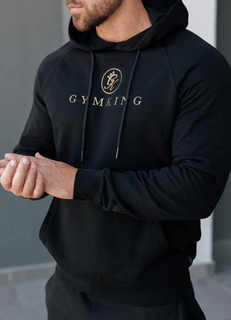 Gym King Pro Logo Hood - Black/Gold