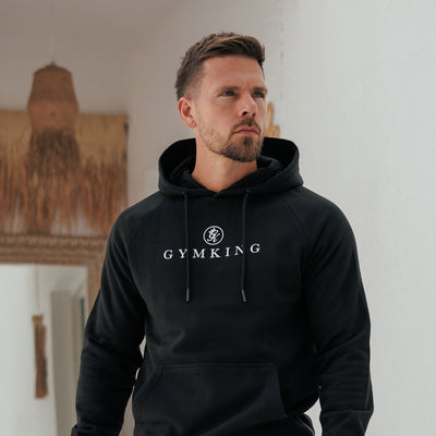 Gym King Pro Logo Hoodie - Black/White