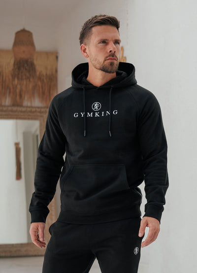 Gym King Pro Logo Hood - Black/White
