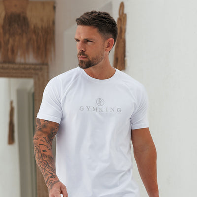 Gym King Pro Logo Tee - White