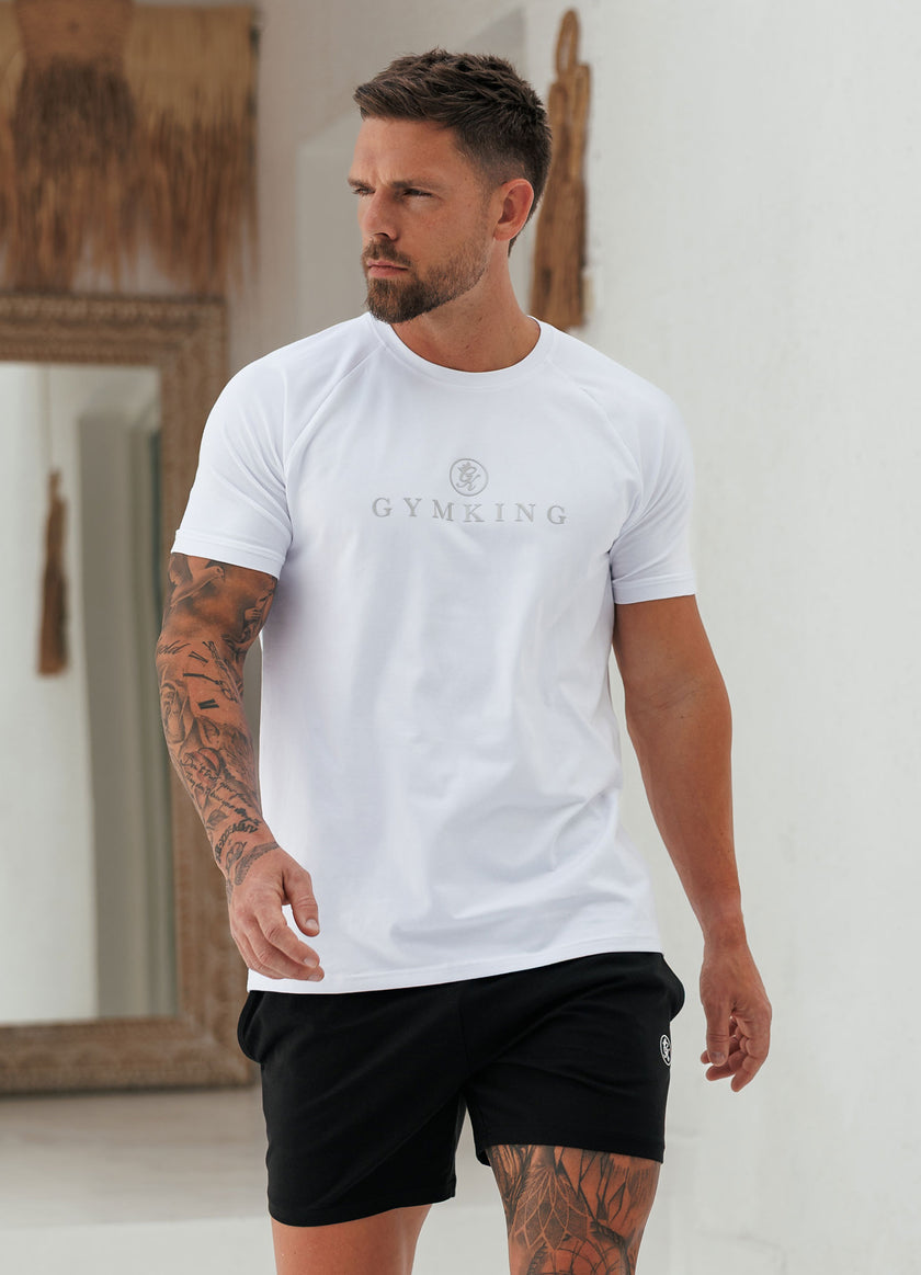Gym King Pro Logo Tee - White
