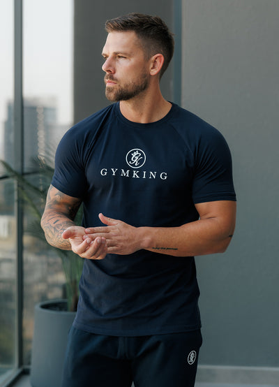 Gym King Pro Jersey Tee - Navy