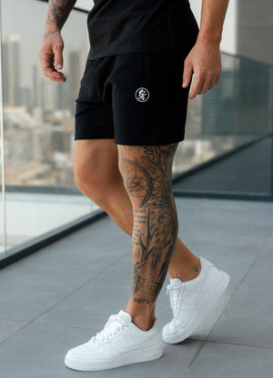 Gym King Pro Logo Jersey Short - Black