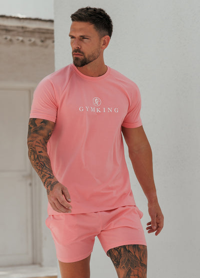 Gym King Pro Logo Tee - Pink