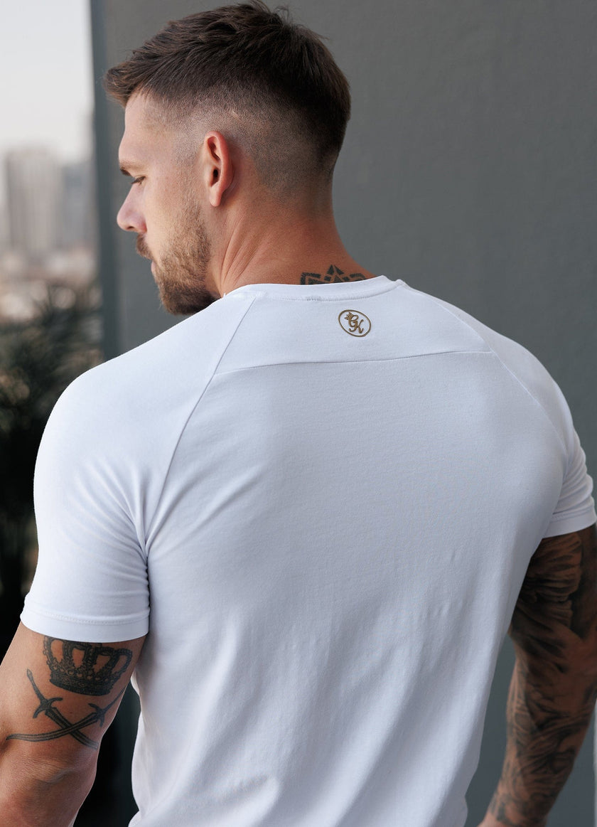 Gym King Pro Tee - White/Gold