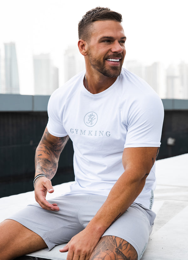 Gym King Pro Logo Jersey Tee - White